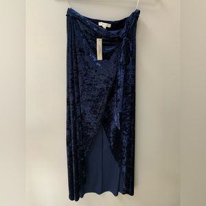 Francesca’s Velvet High-Low Skirt